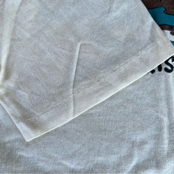 VTG Girl Scouts Care Single Stitch T-Shirt Smiling Otter Seashell Tee-Jays USA L - Picture 3 of 9